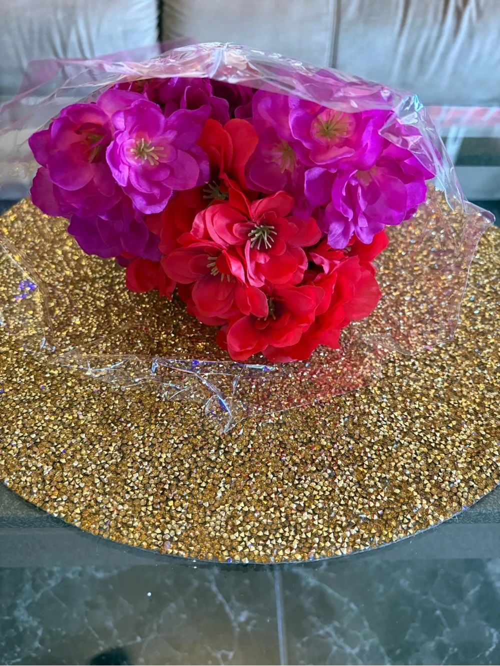 Pink and red NWT Artificial Hydrangea Bouquet for Party Decor